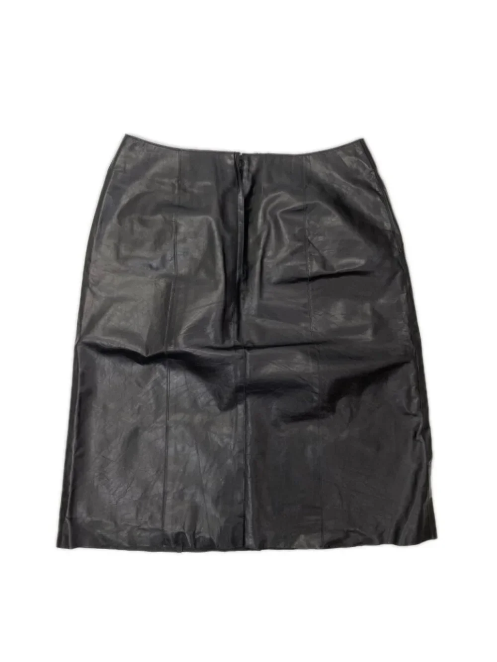 Chanel 02A CC Logo Leather Skirt 38